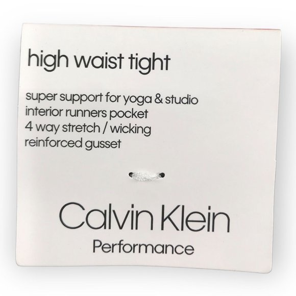 ^ Calvin Klein Large Women's High Waist Printed Full Length Performance Leggings - Picture 3 of 4